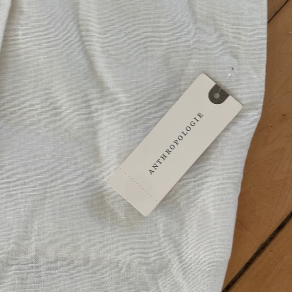 NWT Linen Anthropologie large white pants linen - Picture 2 of 9